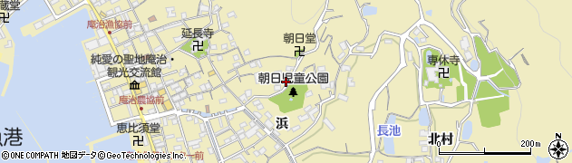 香川県高松市庵治町（浜）周辺の地図