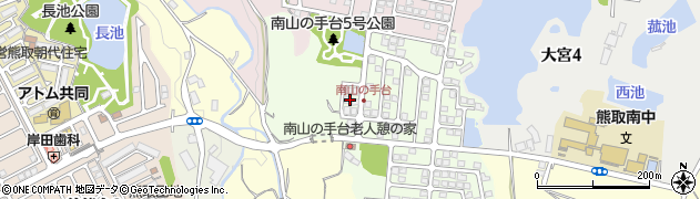 大阪府熊取町（泉南郡）南山の手台周辺の地図