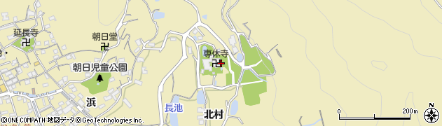 専休寺周辺の地図