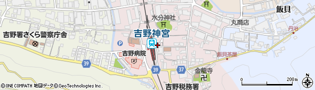 吉野神宮駅前Ｂ駐車場周辺の地図