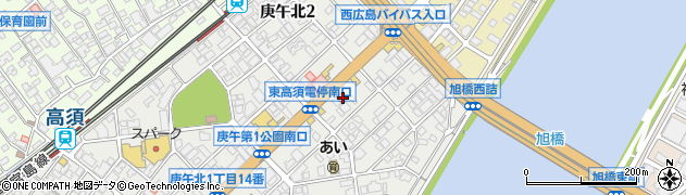 広島庚午北郵便局周辺の地図