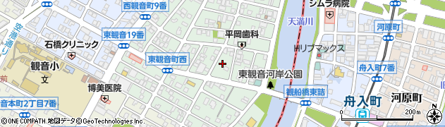 広島県広島市西区東観音町14周辺の地図