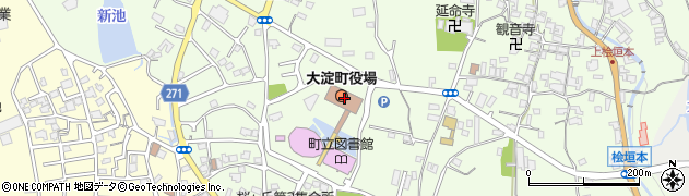 奈良県吉野郡大淀町周辺の地図
