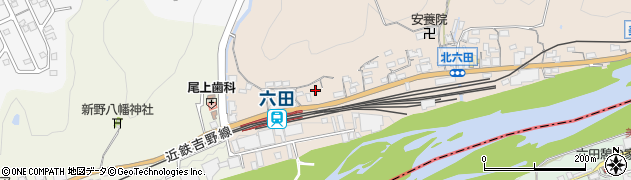 奈良県大淀町（吉野郡）北六田周辺の地図