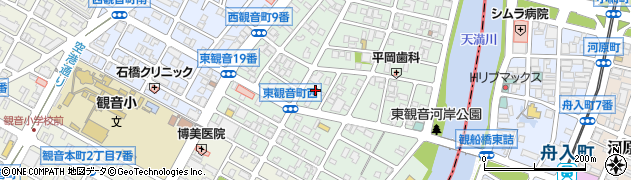 広島県広島市西区東観音町16周辺の地図