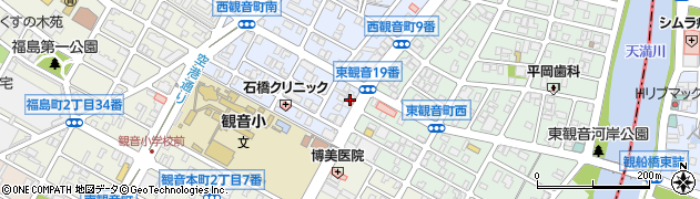 広島観音町郵便局 ＡＴＭ周辺の地図