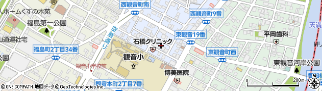 広島県広島市西区西観音町19周辺の地図