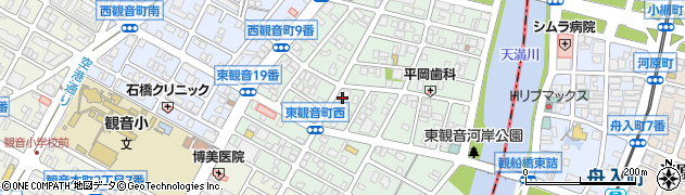 広島県広島市西区東観音町16-20周辺の地図