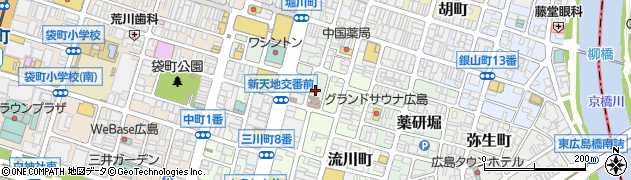 広島市自転車等駐車場　東新天地自転車等駐車場周辺の地図