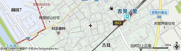 大阪府田尻町（泉南郡）吉見周辺の地図