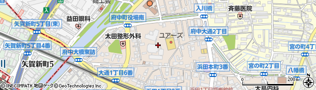 広島県府中町（安芸郡）大通周辺の地図