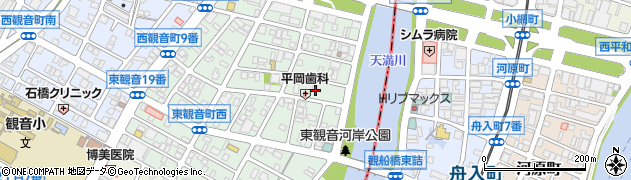 広島県広島市西区東観音町11周辺の地図