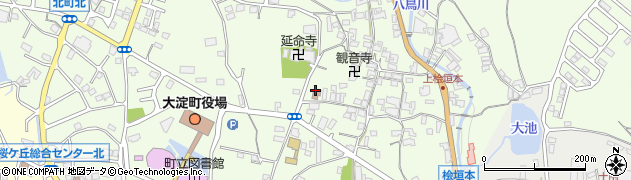 大淀町立　上桧垣本地区公民館周辺の地図