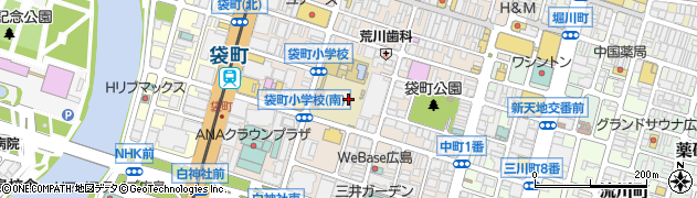 広島市自転車等駐車場　袋町小学校地下自転車等駐車場周辺の地図