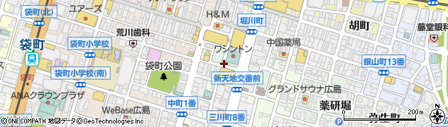 広島県広島市中区新天地周辺の地図
