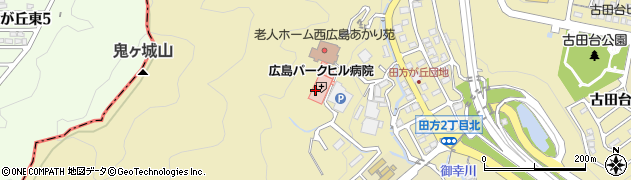 広島県広島市西区田方周辺の地図