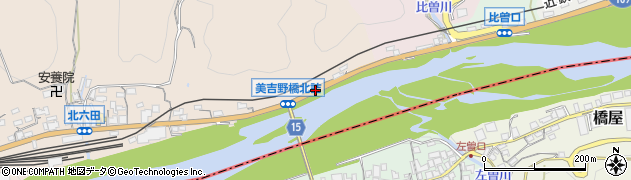 美吉野橋周辺の地図