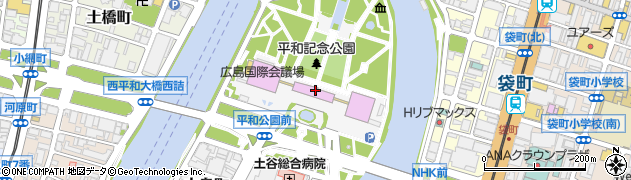 広島平和記念資料館周辺の地図