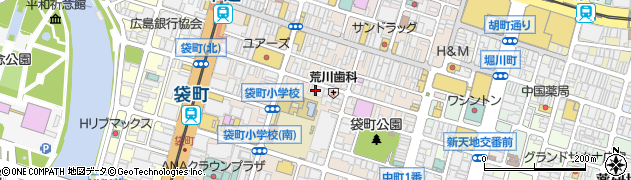 広島県広島市中区袋町周辺の地図