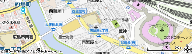 広島県広島市南区西蟹屋周辺の地図