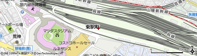 広島県広島市南区東駅町周辺の地図