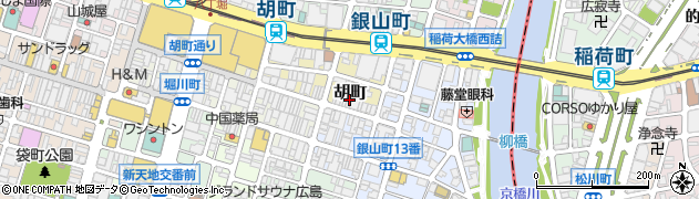 広島県広島市中区胡町2-11周辺の地図