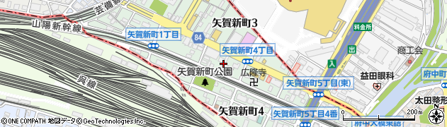 広島県広島市東区矢賀新町周辺の地図