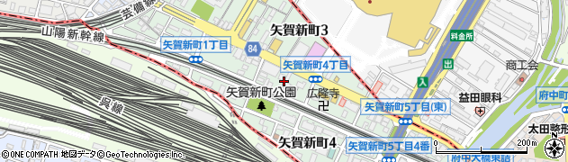 広島県広島市東区矢賀新町周辺の地図