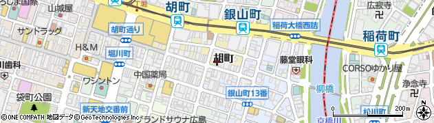 広島県広島市中区胡町2-13周辺の地図
