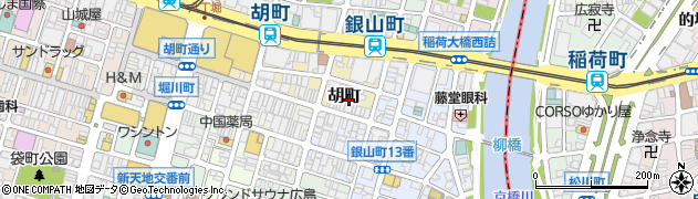 広島県広島市中区胡町2周辺の地図