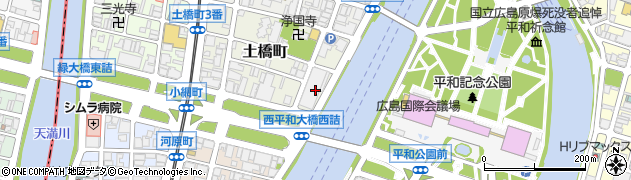広島県広島市中区土橋町7周辺の地図