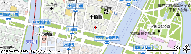 広島県広島市中区土橋町6周辺の地図