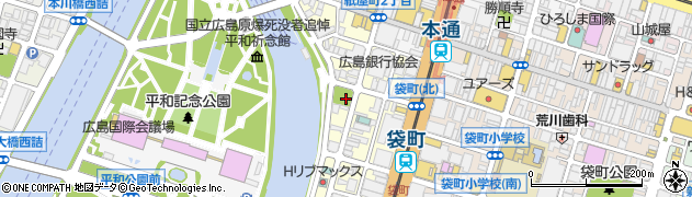 広島市自転車等駐車場　大手町自転車等駐車場周辺の地図