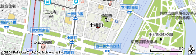 広島県広島市中区土橋町5周辺の地図