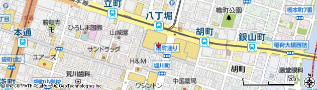 広島県広島市中区胡町周辺の地図