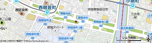 広島県広島市西区西観音町1周辺の地図