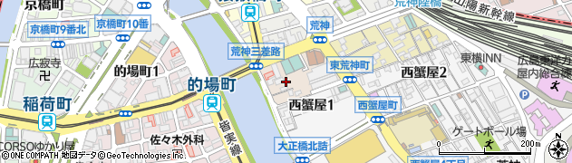 広島県広島市南区西荒神町周辺の地図