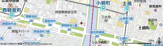 広島県広島市西区観音町6周辺の地図