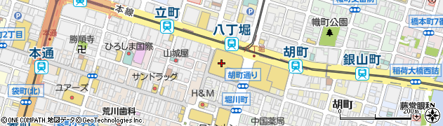 福屋八丁堀本店　売場地階食品のフロアとんかつ和幸周辺の地図