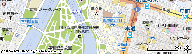 オリックスレンタカー　広島平和公園店周辺の地図