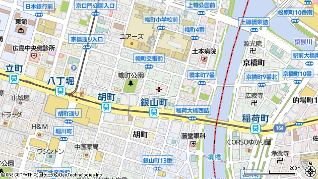 〒730-0016 広島県広島市中区幟町の地図