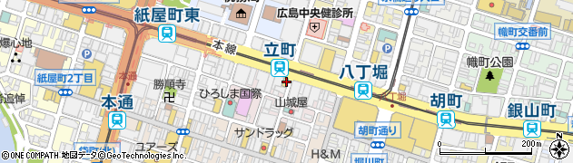 広島県広島市中区立町2-1周辺の地図