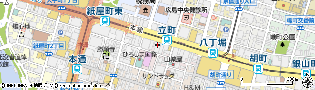 広島県広島市中区立町2周辺の地図