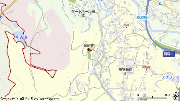 〒597-0103 大阪府貝塚市馬場の地図