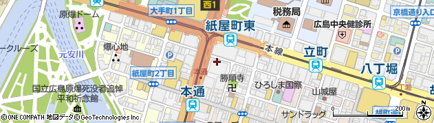 広島県広島市中区紙屋町周辺の地図