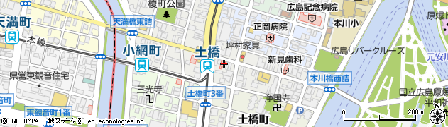 広島県広島市中区堺町周辺の地図