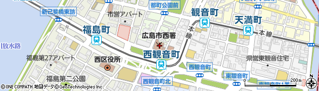 広島県広島市西区都町43周辺の地図