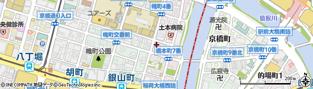 広島県広島市中区橋本町周辺の地図