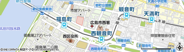 広島県広島市西区都町42周辺の地図
