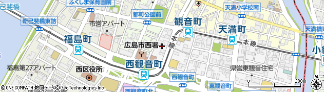 ファミリーマート広島観音店周辺の地図